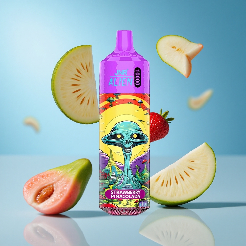 JNR Alien 10000 Puffs فيب بطارية 850 مللي أمبير ونكهة فراولة بينا كولادا