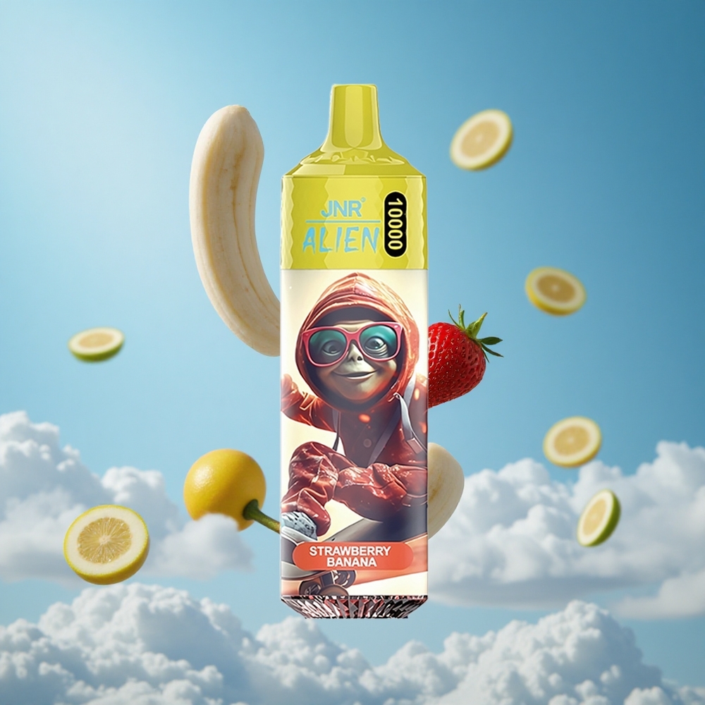 JNR Alien 10000 Puffs فراولة موز سعة بطارية 850mAh