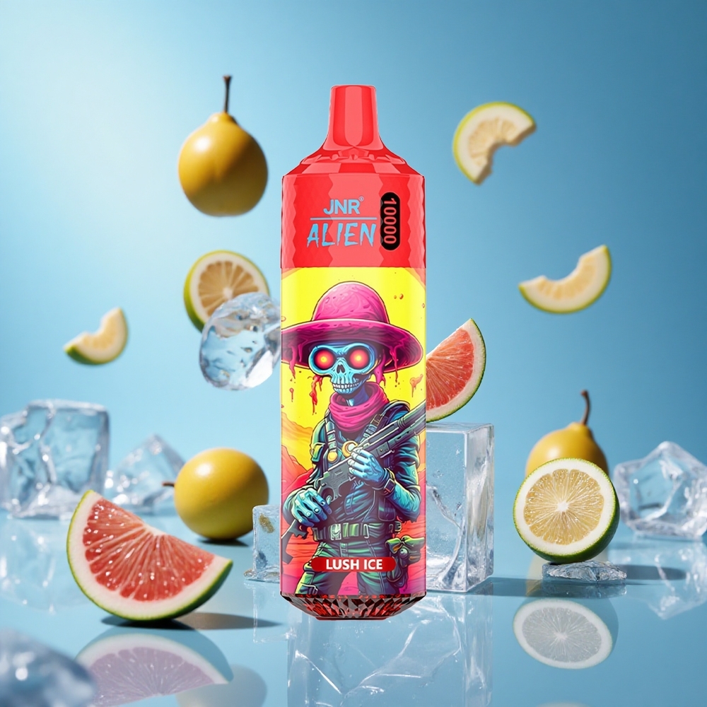 JNR Alien 10000 Puffs بخاخة نعناع منعش مع إضاءة LED (RGB) وسعة بطارية 850mAh