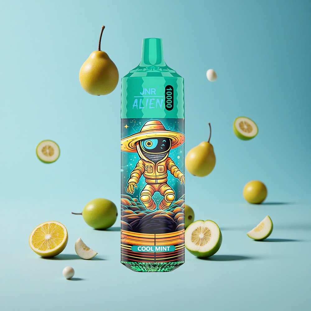 JNR Alien 10000 Puffs نعناع منعش مع شحن سريع Type-C وإضاءة LED