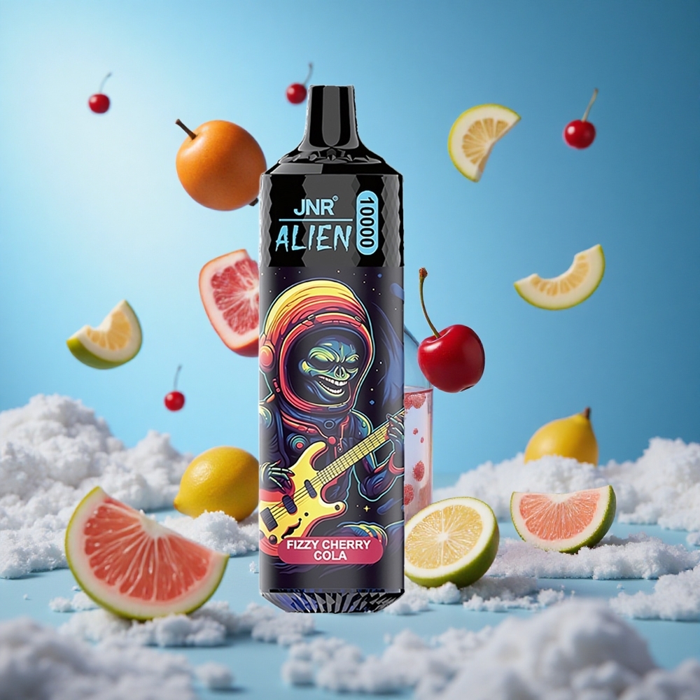 JNR Alien 10000 Puffs فيزي كرز كولا بشاحن Type-C وإضاءة LED