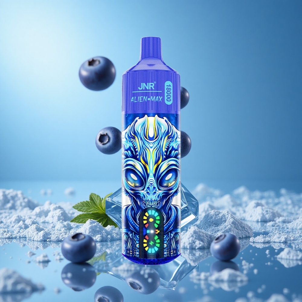 JNR Alien Max 18000 Puffs شاشة LED ذكية توت أزرق مثلج
