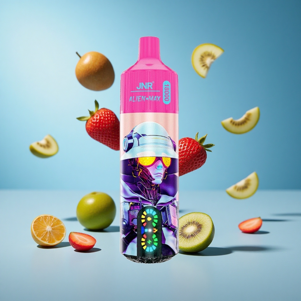 JNR Alien Max 18000 Puffs فراولة كيوي شاشة ذكية LED ونواة مزدوجة