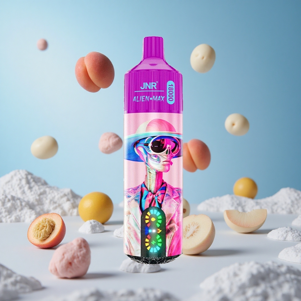 JNR Alien Max 18000 Puffs وايت بيتش راز شاشة ذكية LED ونواة مزدوجة