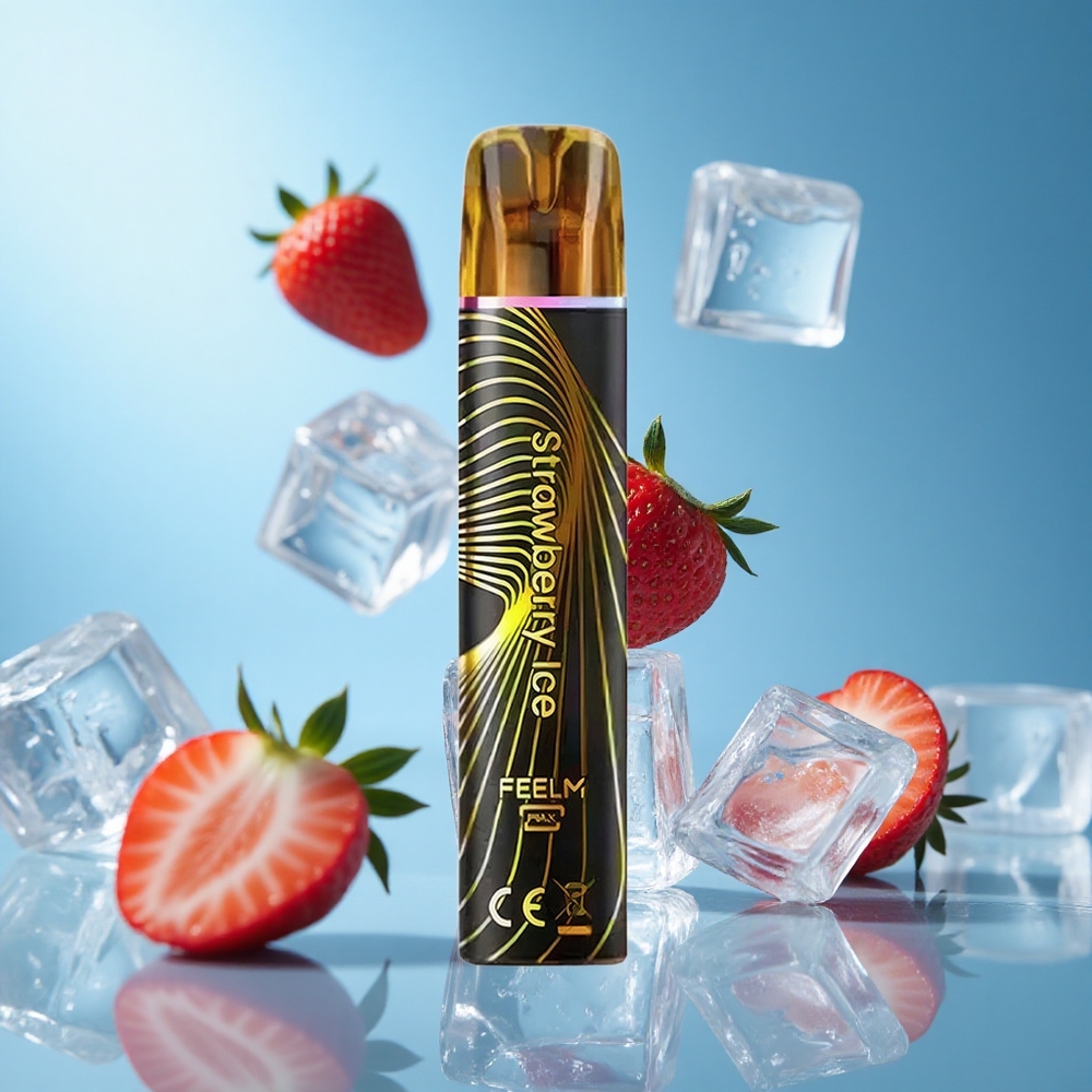 JNR Black&Golden 600+200 بخاخ ستروبيري آيس سعة 2مل وبطارية 550 مللي أمبير