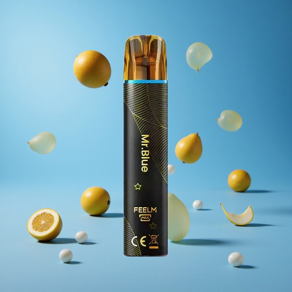 JNR Black&Golden 600+200 بخاخ سيجارة إلكترونية ذات استخدام لمرة واحدة عرق أزرق بسعة 2 مل