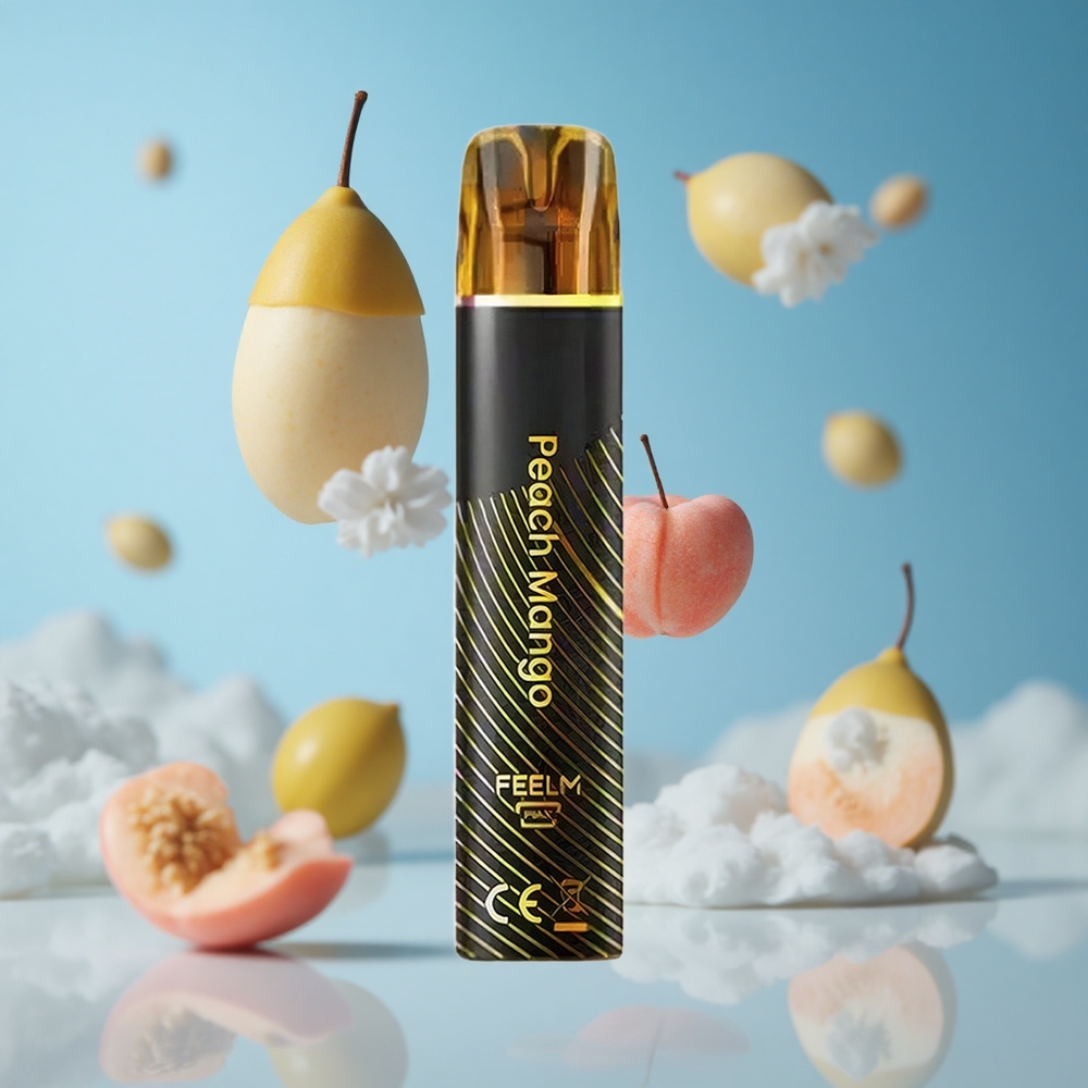 JNR Black&Golden 600+200 بخاخ سيجارة إلكترونية خوخ مانجو سعة 2 مل