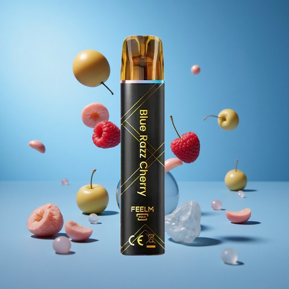 JNR Black&Golden 600+200 Puffs سيجارة إلكترونية ذات استخدام لمرة واحدة بنكهة التوت الأزرق والكرز بسعة 2 مل