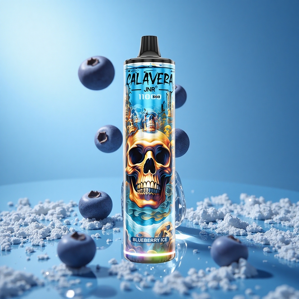 JNR Calavera 11000 Puffs بخاخ كهربائي نوع-C توت أزرق مثلج