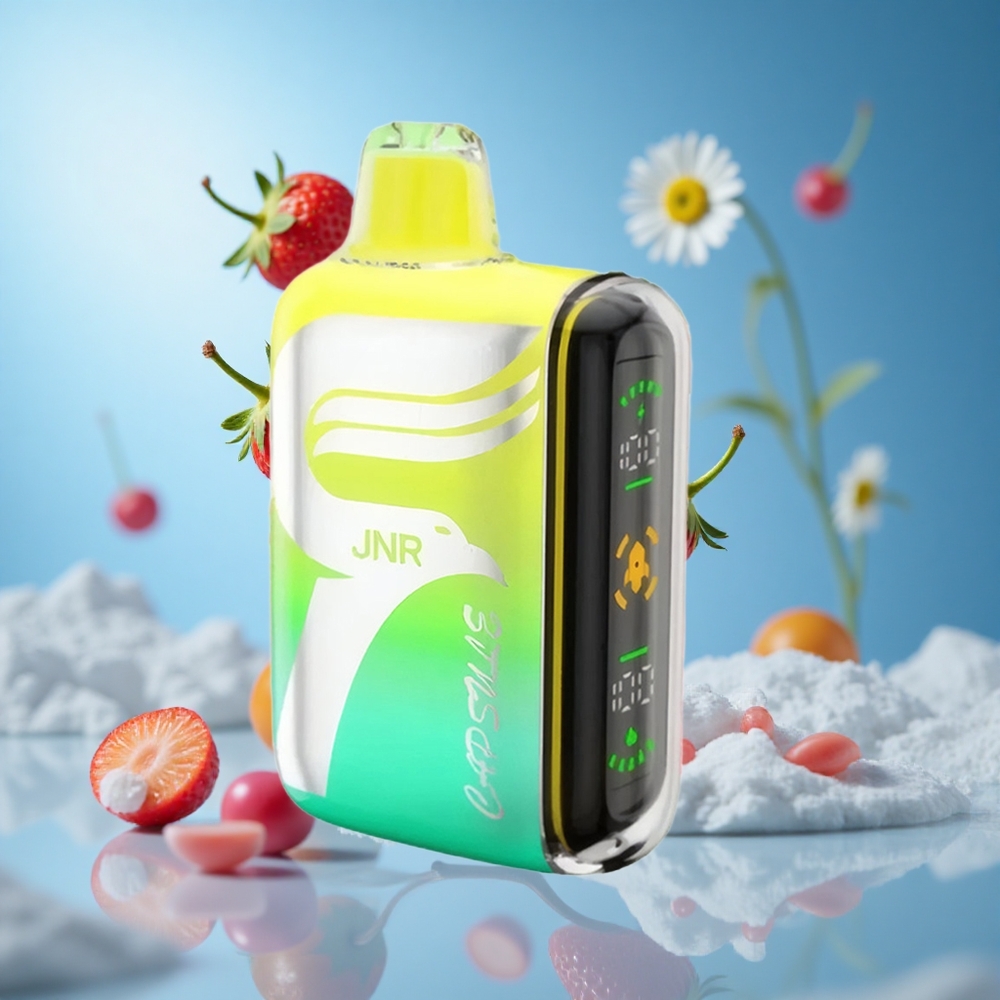 JNR Capsule 15000 Puffs فراولة توت شوكي بخار مزدوج شبكة وشاشة ذكية