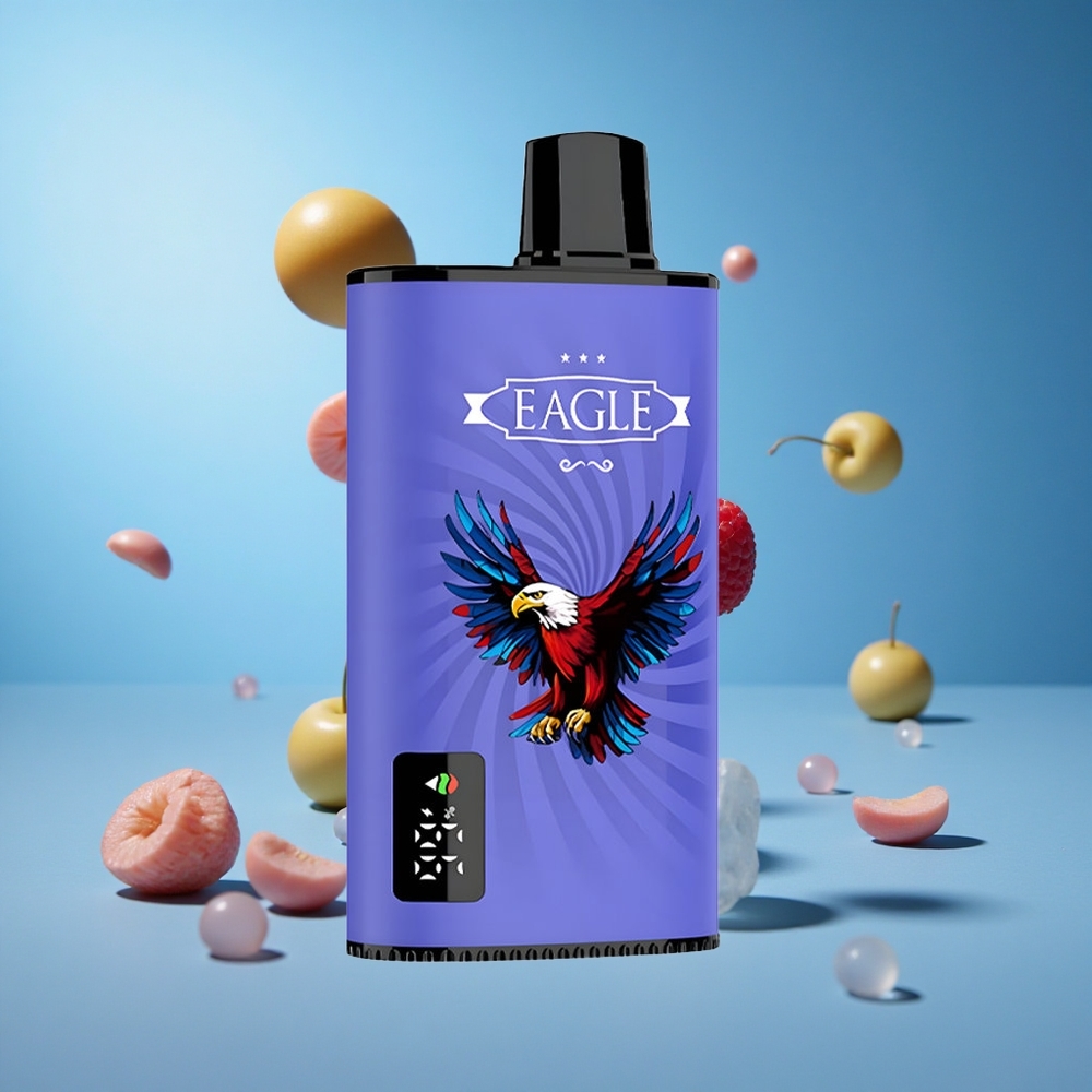 JNR EAGLE Smart 23000 Puffs سيجارة إلكترونية للاستخدام مرة واحدة توت أزرق وكرز مع شاشة رقمية