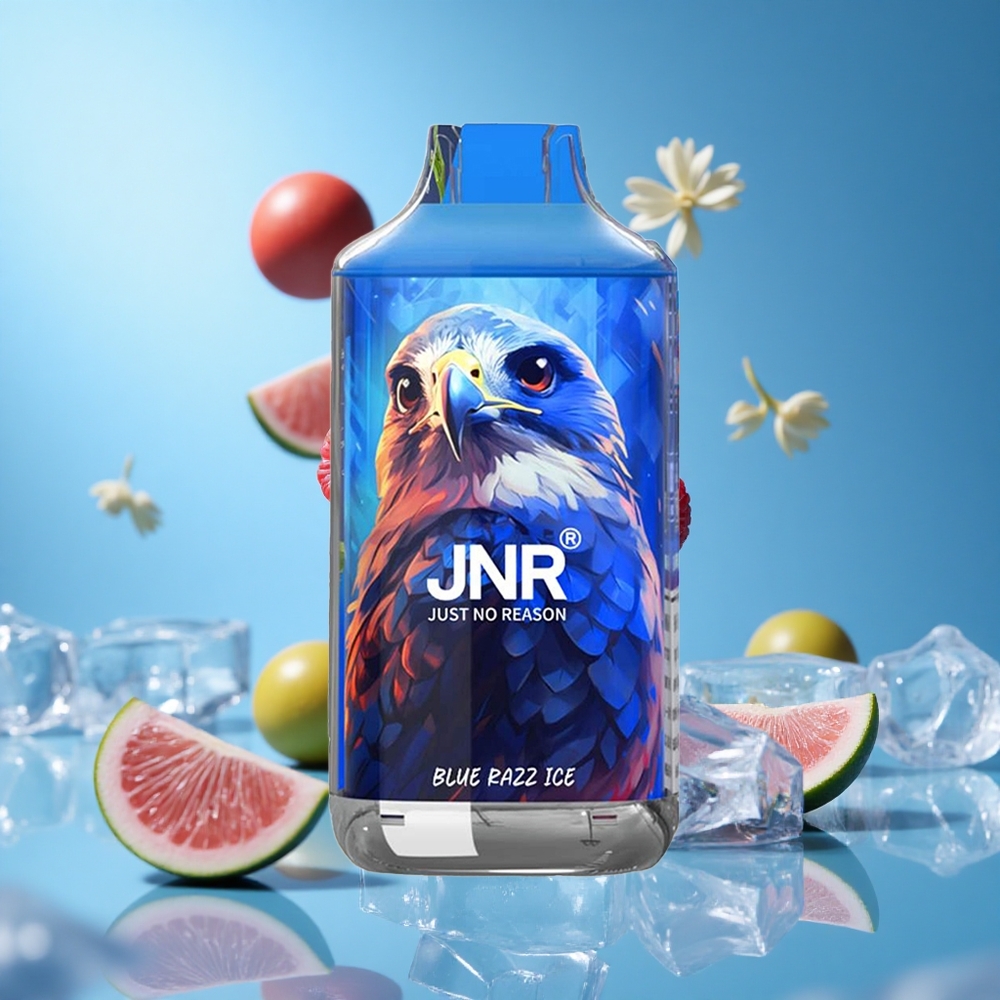 JNR Falcon 16000 Puffs سجائر إلكترونية تزنك بلو راز آيس مع سعة بطارية 850 مللي أمبير و سعة سائل 22 مل