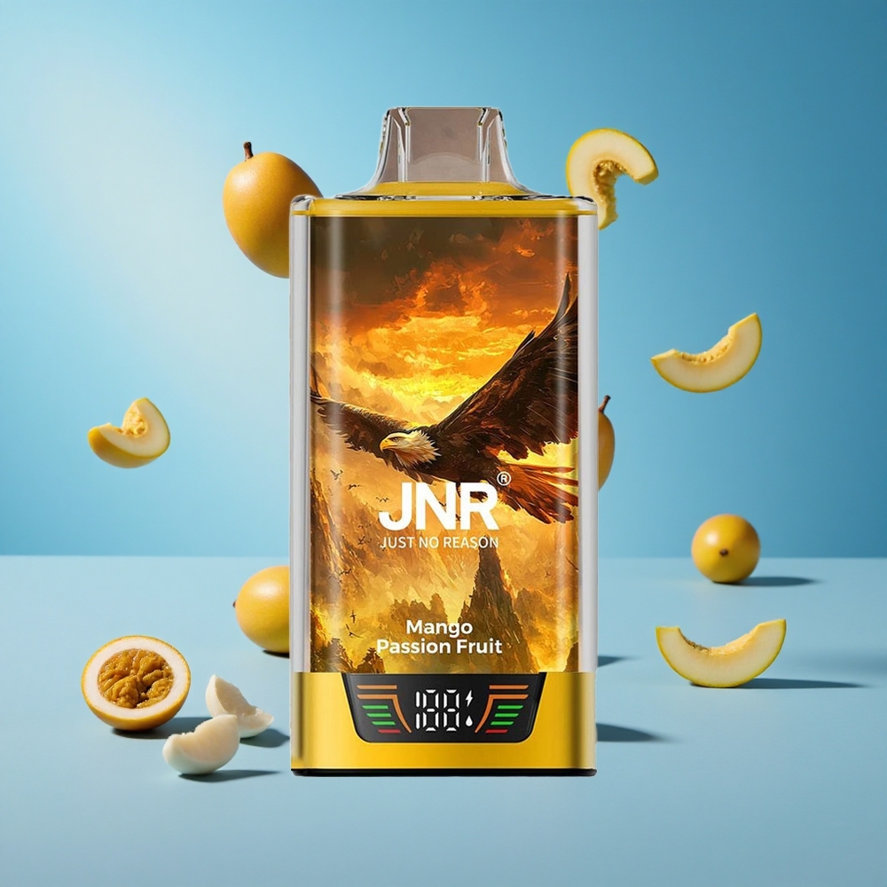 JNR Falcon Pro 28000 سيجارة إلكترونية مانجو فاكهة العاطفة بسعة 30 مل و 28000 نفخة