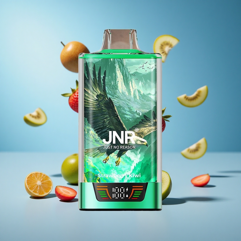 JNR Falcon Pro 28000 سحابة فراولة وكيوي بسعة 30 مل و 28000 نفخة