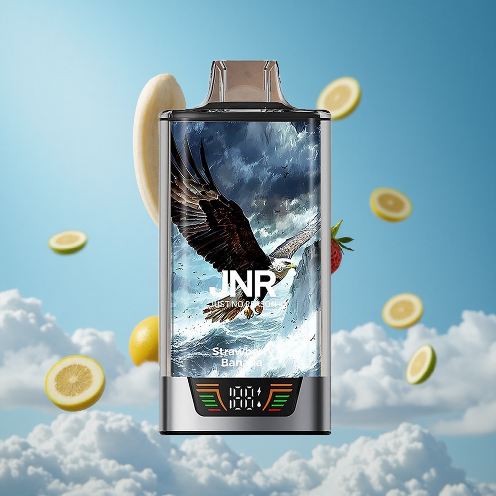 JNR Falcon Pro 28000 سحبة فراولة موز بسعة 30 مل و شاشة ذكية