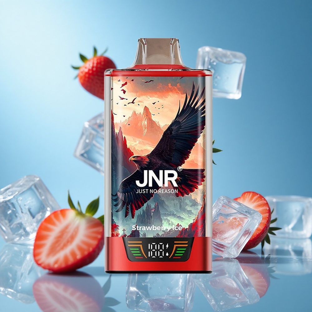 JNR Falcon Pro 28000 ستروبيري آيس بخاخ مزدوج شبكي وشاشة ذكية