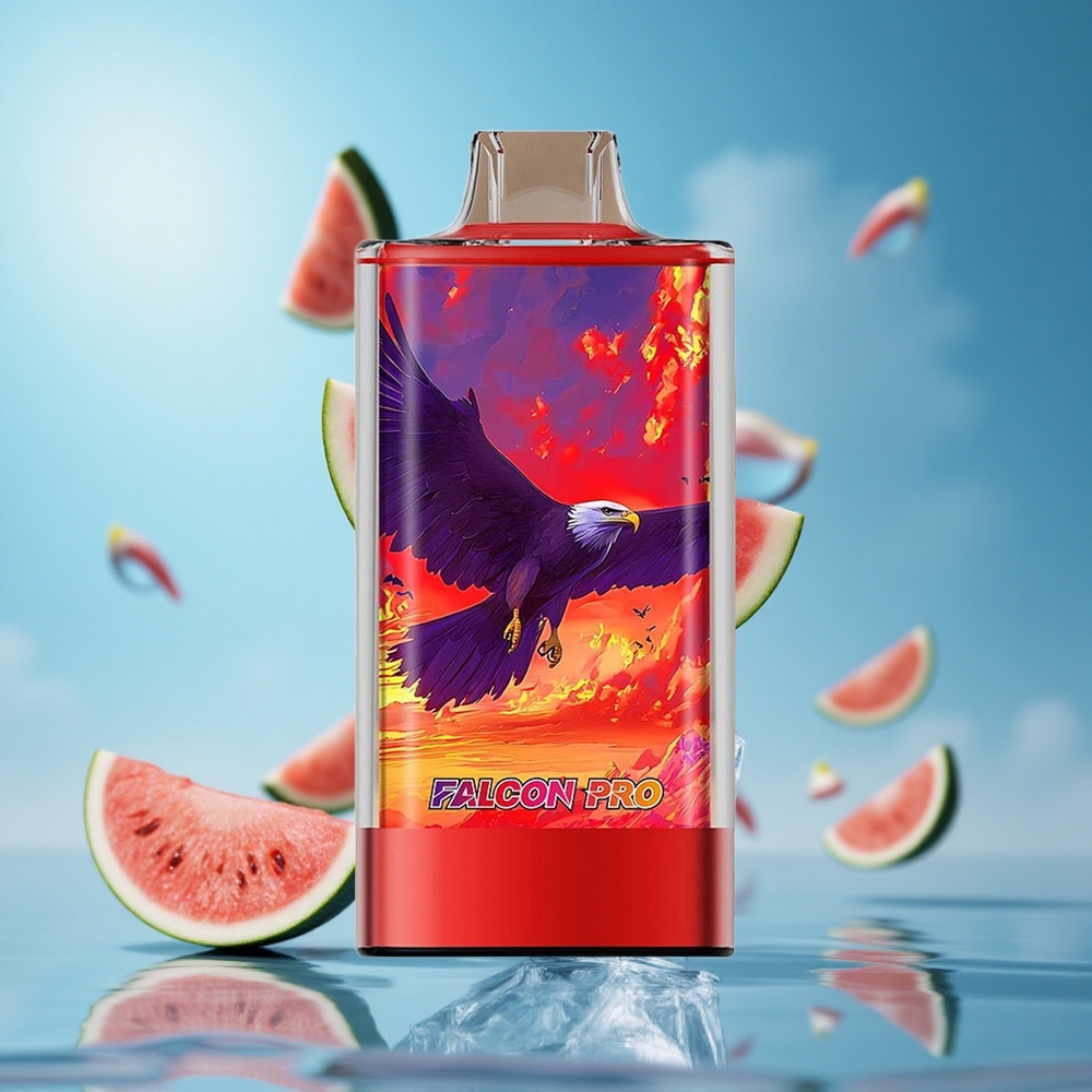 JNR Falcon Pro 28000 سجارة إلكترونية بطعم البطيخ المثلج بشاشة ذكية وشحن USB Type-C