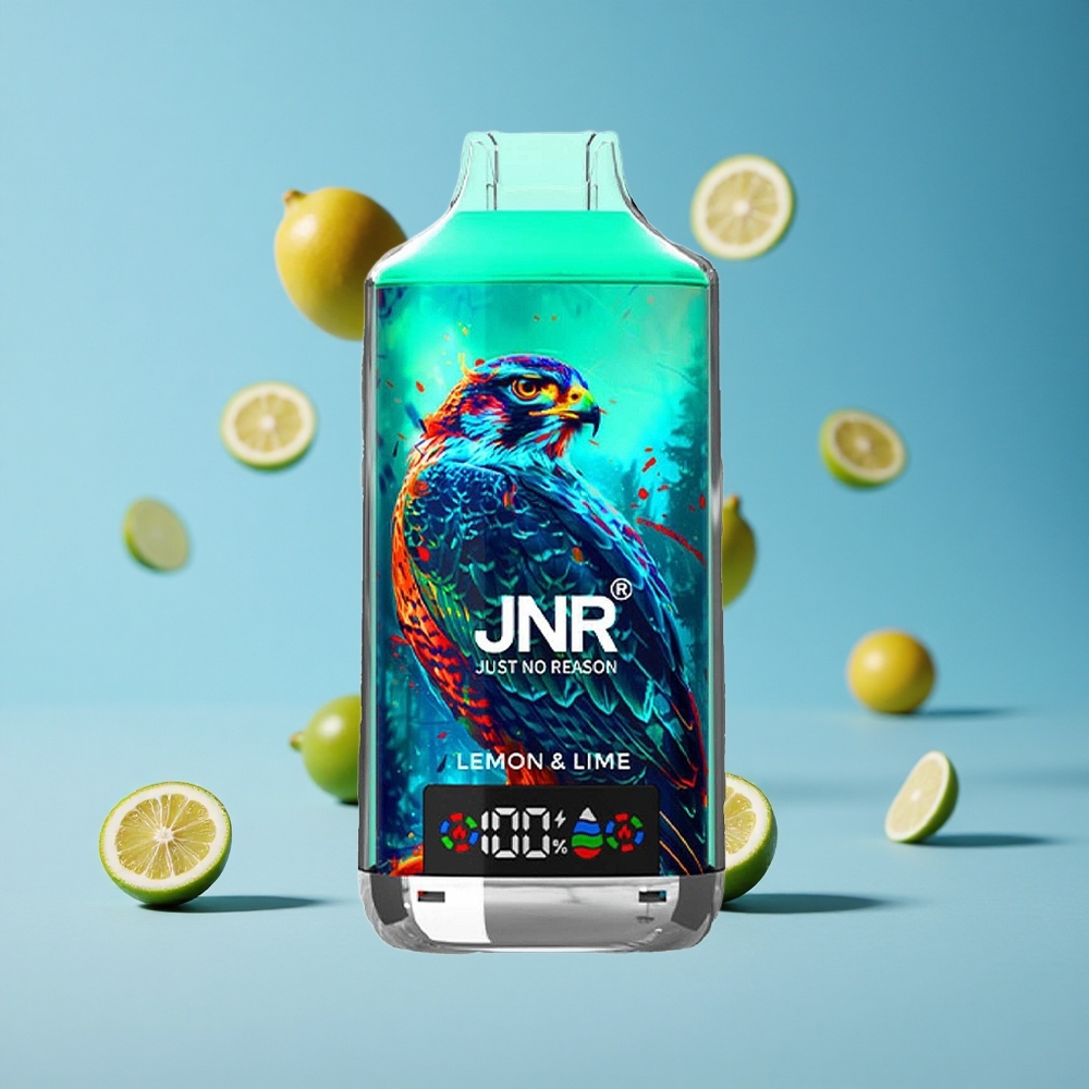 JNR Falcon X 18000 Puffs ليمون لايم بشاشة رقمية وسعة سائل 24 مل