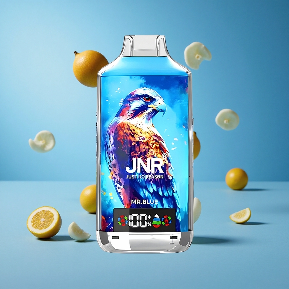 JNR Falcon X 18000 Puffs سيد أزرق بشاشة رقمية وسعة سائل 24 مل