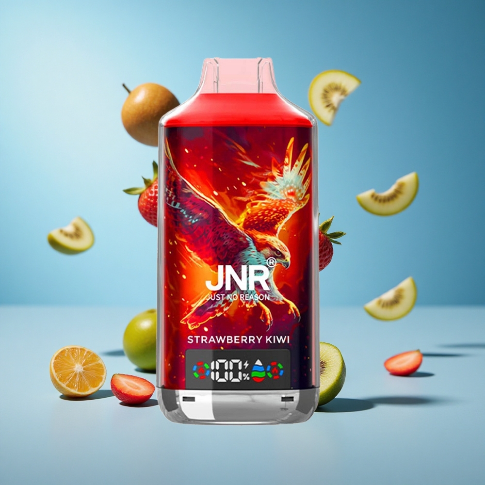 JNR Falcon X 18000 Puffs فراولة كيوي سعة بطارية 750 مللي أمبير وشاشة رقمية