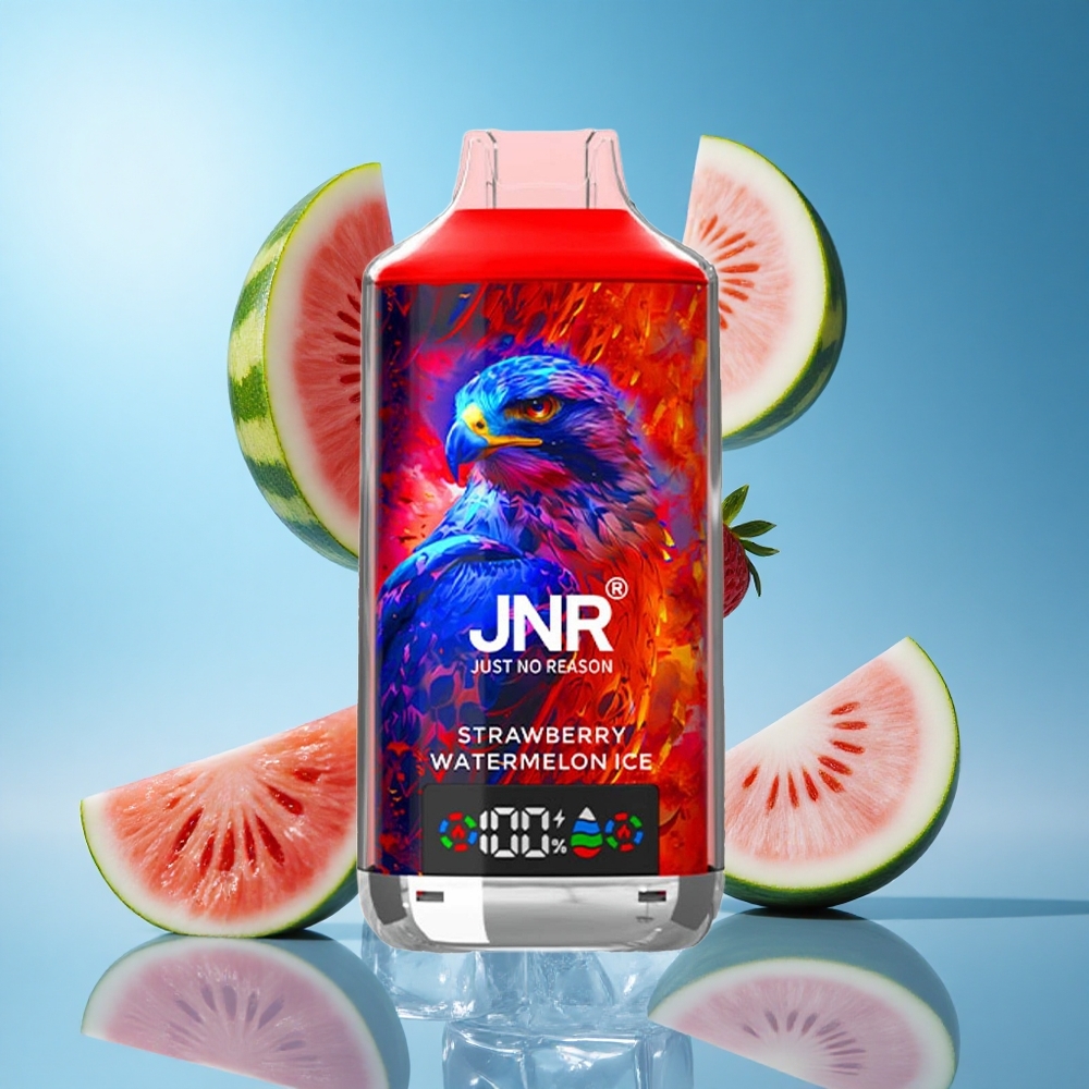JNR Falcon X 18000 Puffs فراولة بطيخ مثلج بشاشة رقمية وسعة بطارية 750mAh