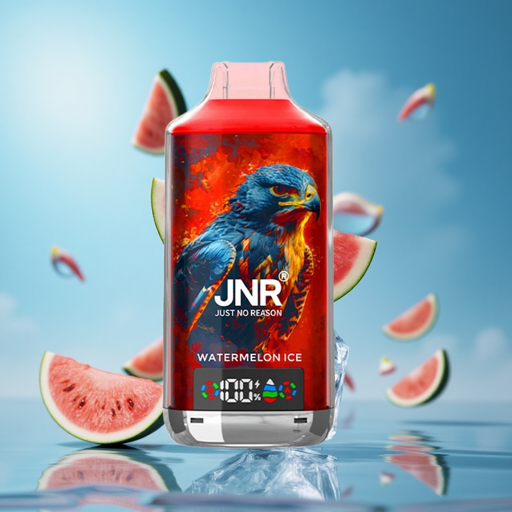 JNR Falcon X 18000 Puffs بطيخ مثلج بشاشة رقمية وسعة بطارية 750mAh