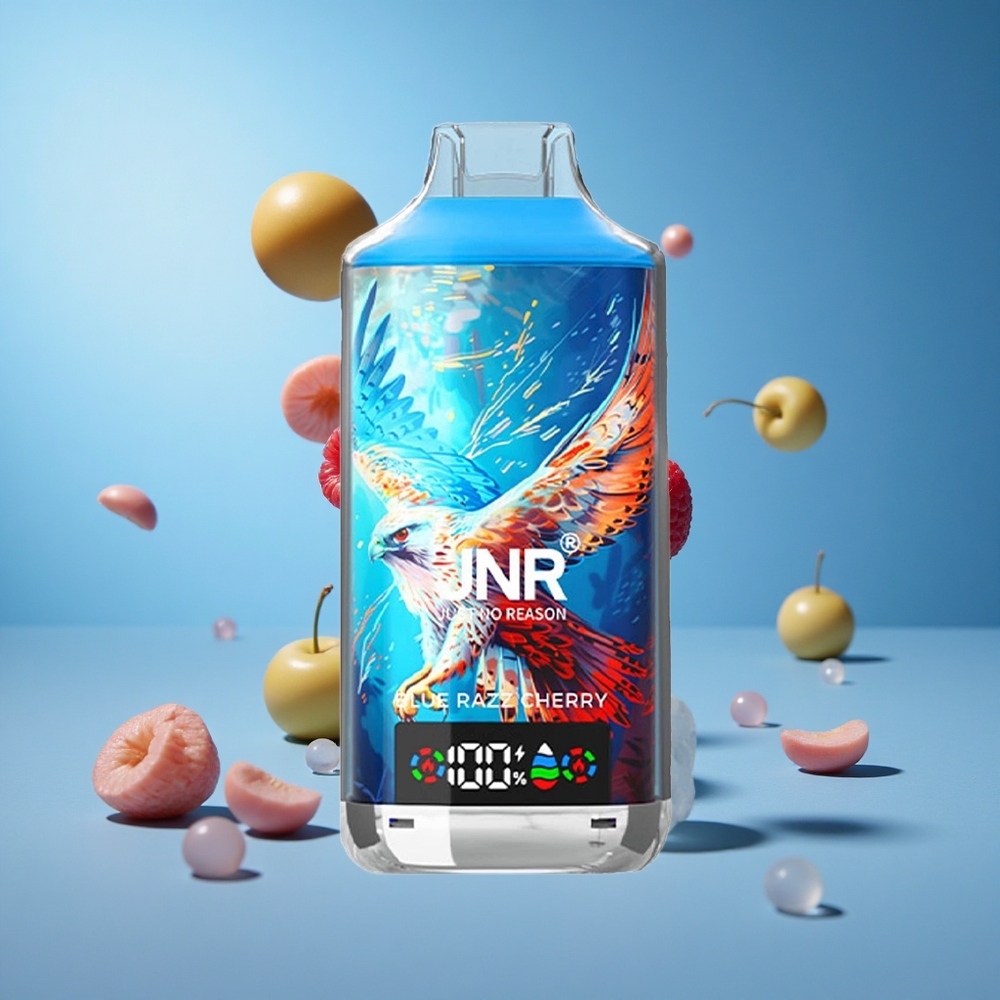 JNR Falcon X 18000 Puffs توت أزرق كرز مع شاشة رقمية وشحن سريع Type-C