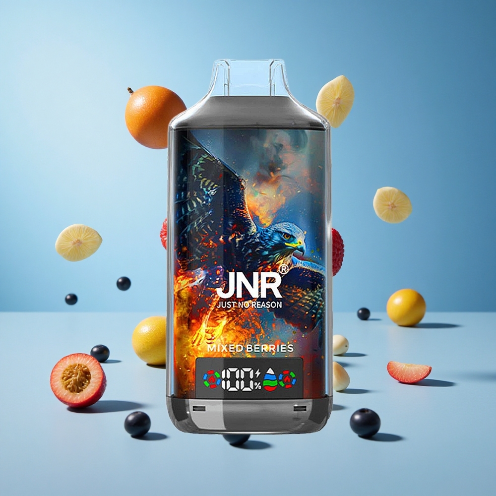 JNR Falcon X 18000 Puffs توت مشكل بشاشة رقمية وشحن سريع Type-C