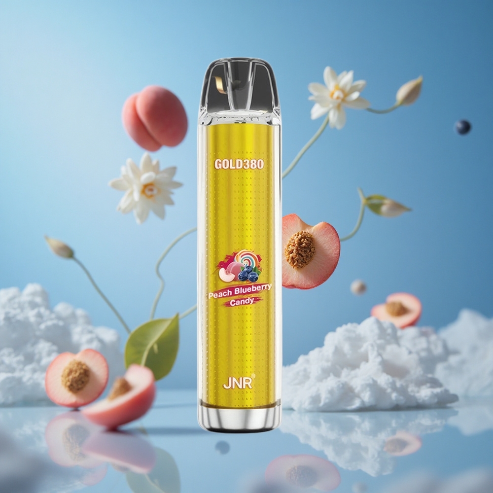 JNR Gold380 6000 نفخة سجارة إلكترونية خوخ وعنب أزرق بسعة 13مل