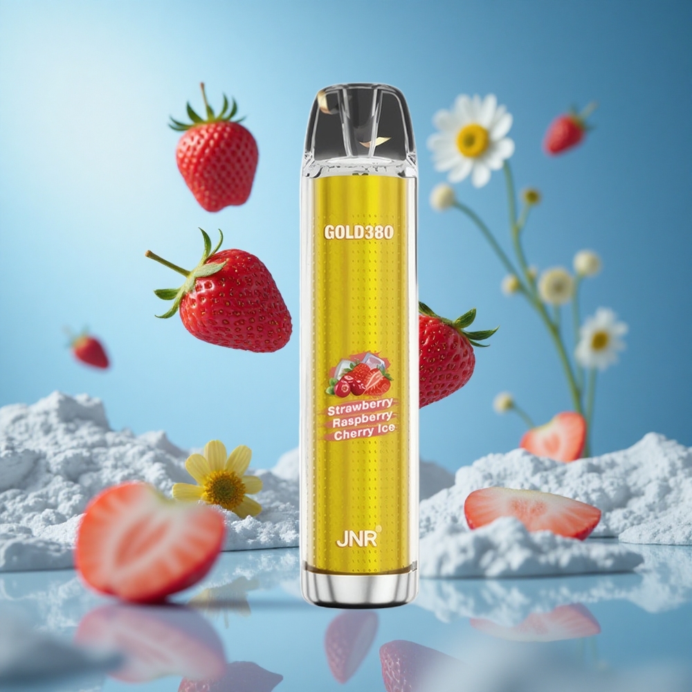 JNR Gold380 6000 نفخة ستروبري فراولة وتوت أحمر بسعة 13مل