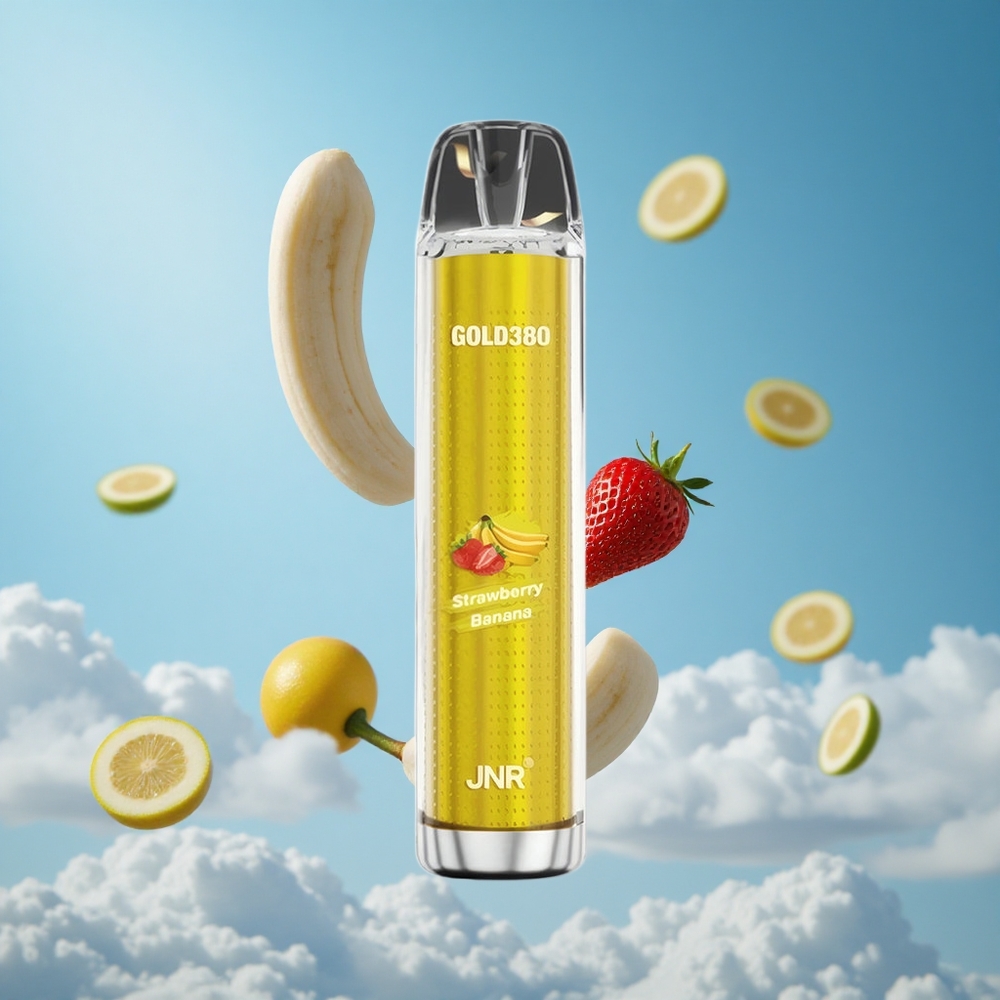 JNR Gold380 6000 Puffs ستروبيري موز سعة سائل 13مل