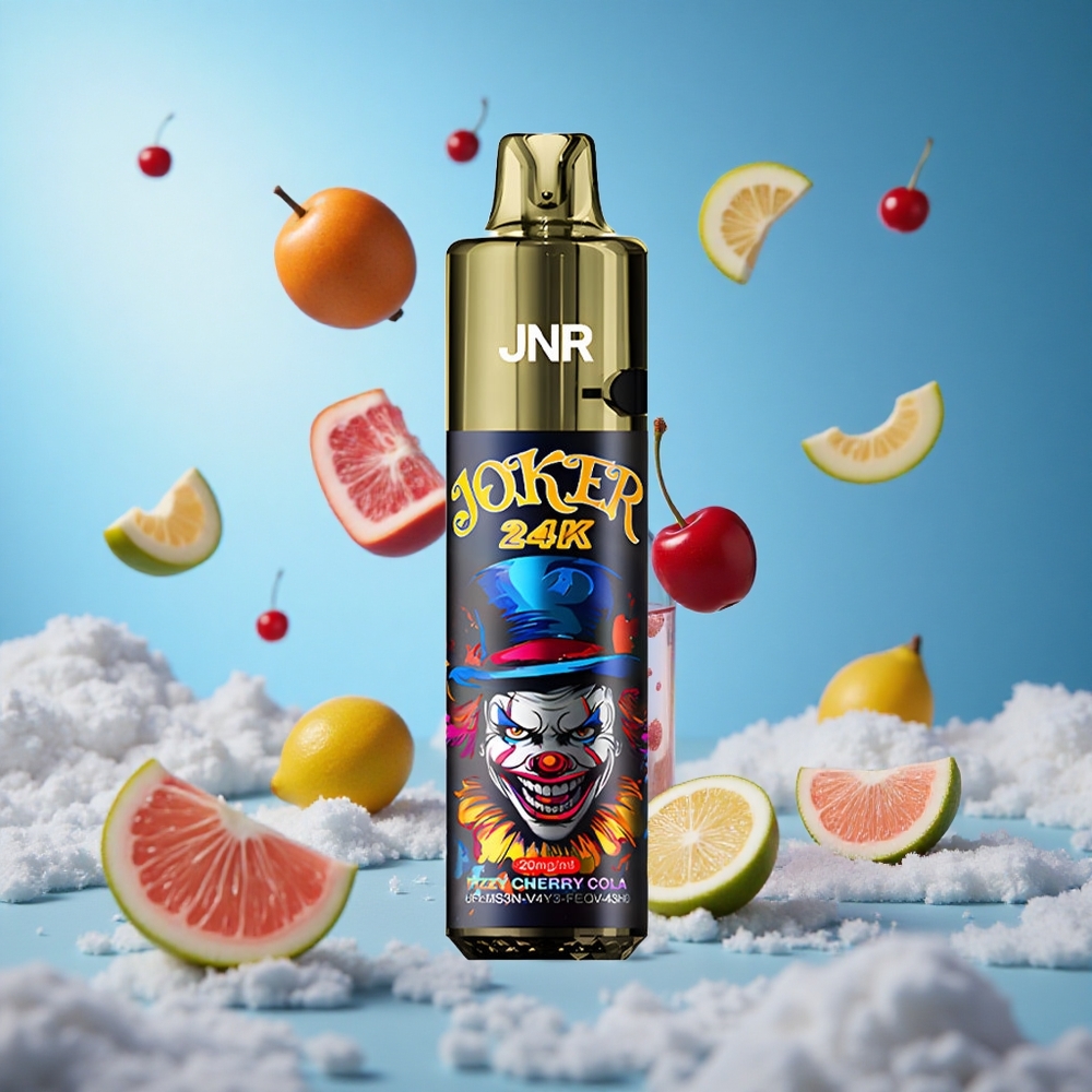 JNR Joker 24K Puffs فان قابل لإعادة التعبئة 10مل عصير الكرز الغازي كولا