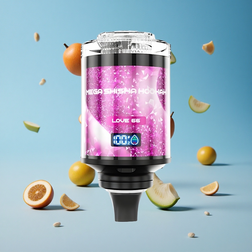 JNR Mega Shisha Hookah 100K شاشة ذكية تفاعلية سعة 60 مل