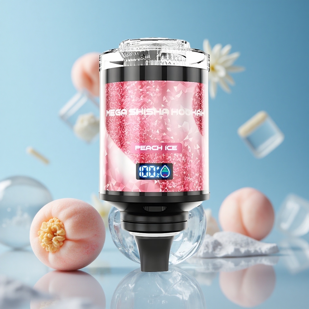 JNR Mega Shisha Hookah 100K بخوخ مثلج شاشة ذكية تفاعلية