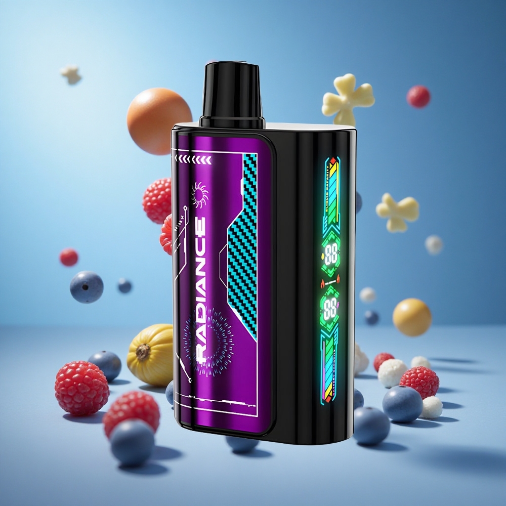 JNR Radiance 31000 نفخة سجارة إلكترونية قابلة للاستعمال مرة واحدة توت أزرق - توت حامض بشاشة ذكية متحركة