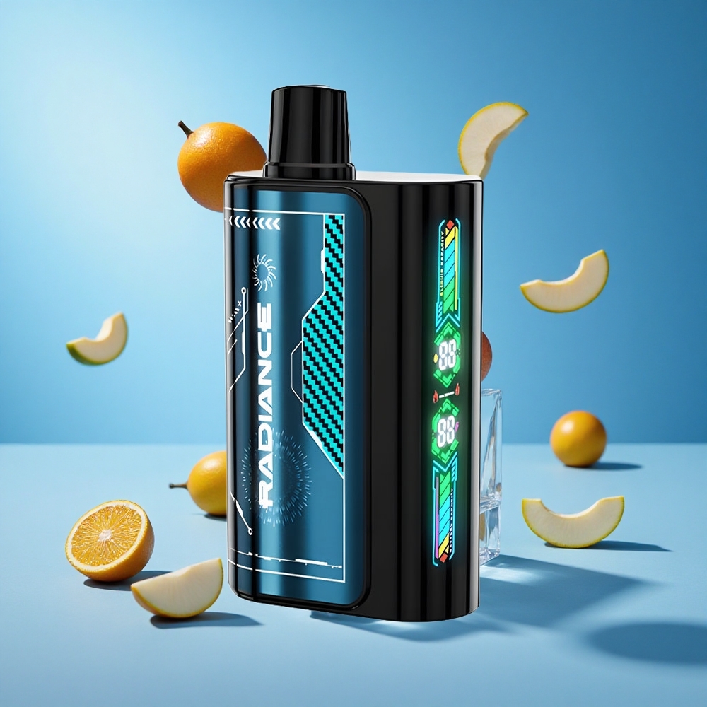 JNR Radiance 31000 Puffs تبخير قابل للتصرف بلو راز آيس مع شاشة رسوم متحركة ذكية وبطارية 950 مللي أمبير قابلة لإعادة الشحن