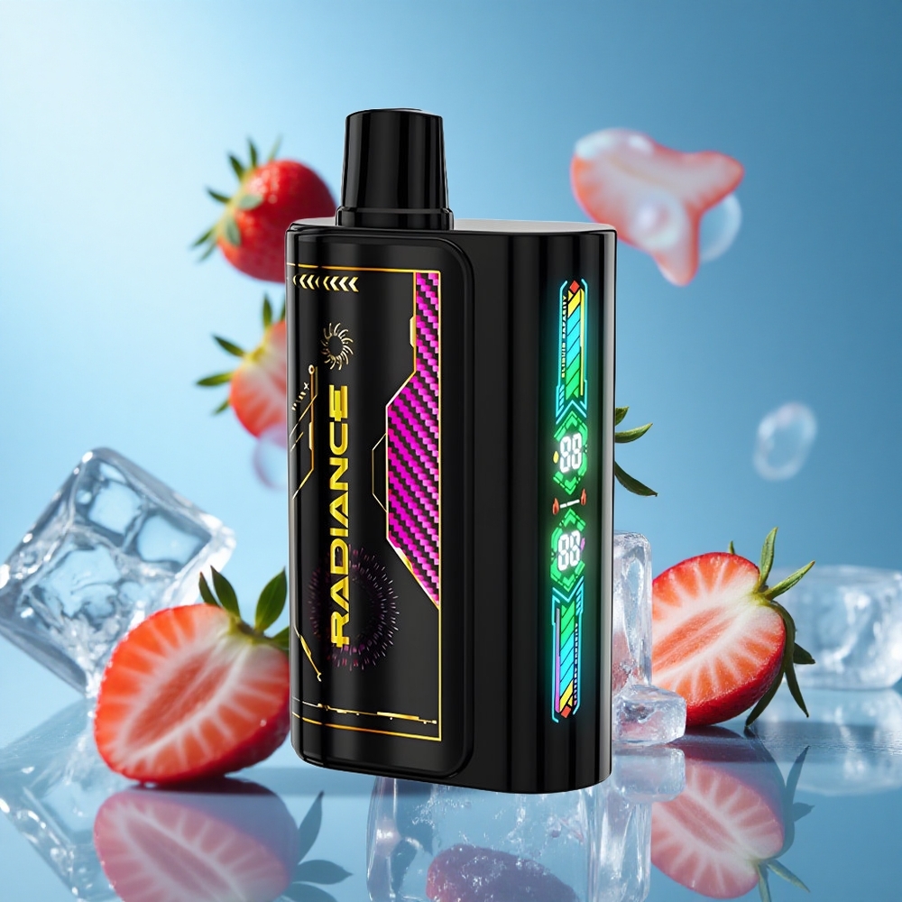 JNR Radiance 31000 Puffs ستروبيري آيس شاشة ذكية متحركة