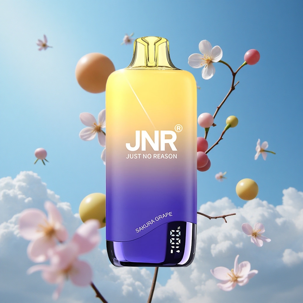 JNR Rainbow 10500 Puffs سيجارة إلكترونية للاستخدام مرة واحدة عنب الساكورا مع سعة بطارية 600mAh وخزان سائل 18ml