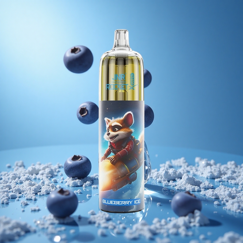 JNR Rocket-X 12400 Puffs تبخير قابل للتعديل هواء توت أزرق جليدي