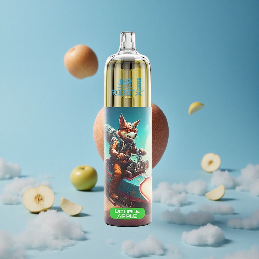 JNR Rocket-X 12400 Puffs تفاحتين مزدوج مع إضاءة RGB وشاحن Type-C