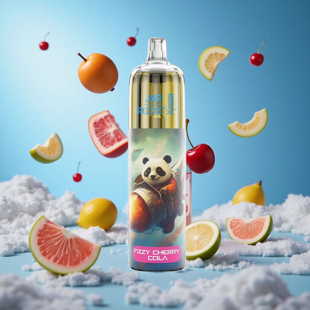 JNR Rocket-X 12400 Puffs سحابة الكرز الغازي مع إضاءة RGB وشاحن Type-C