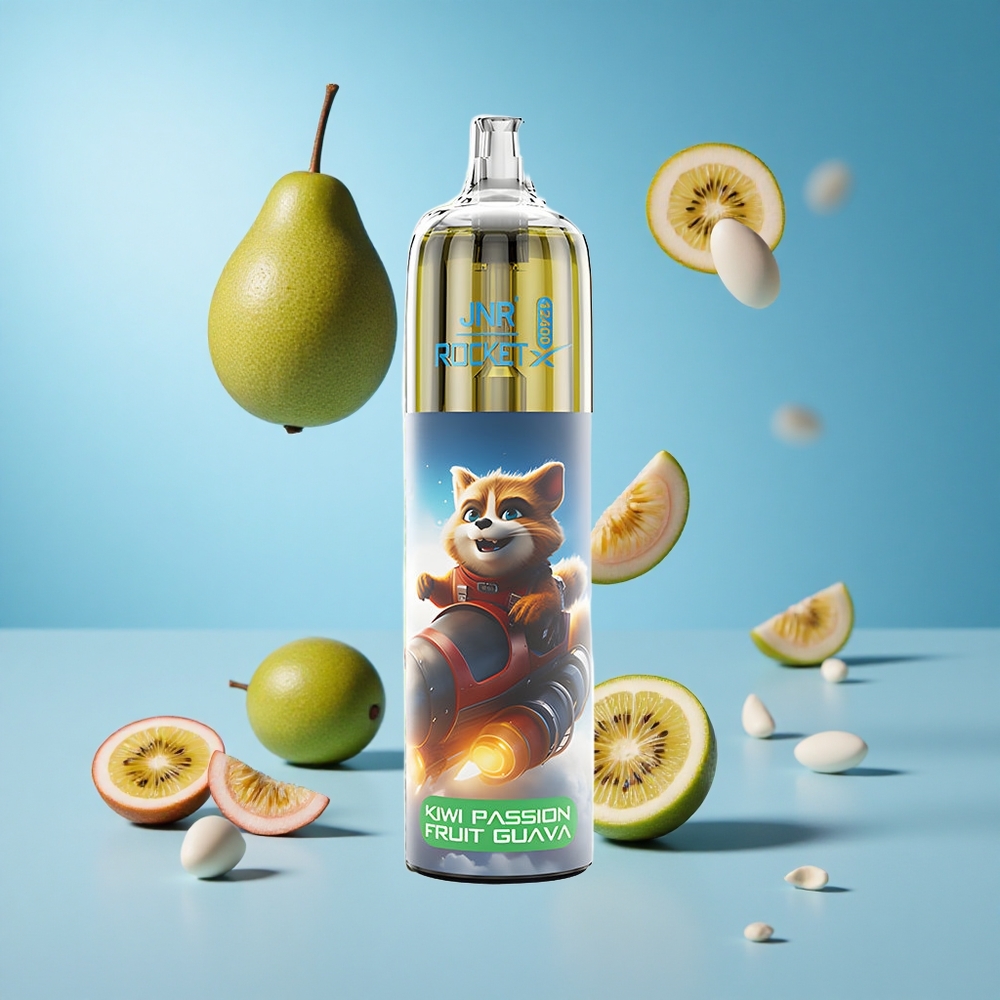 JNR Rocket-X 12400 Puffs سيجارة إلكترونية للاستخدام مرة واحدة كيوي باشن جوافة مع شحن سريع Type-C وإضاءة RGB