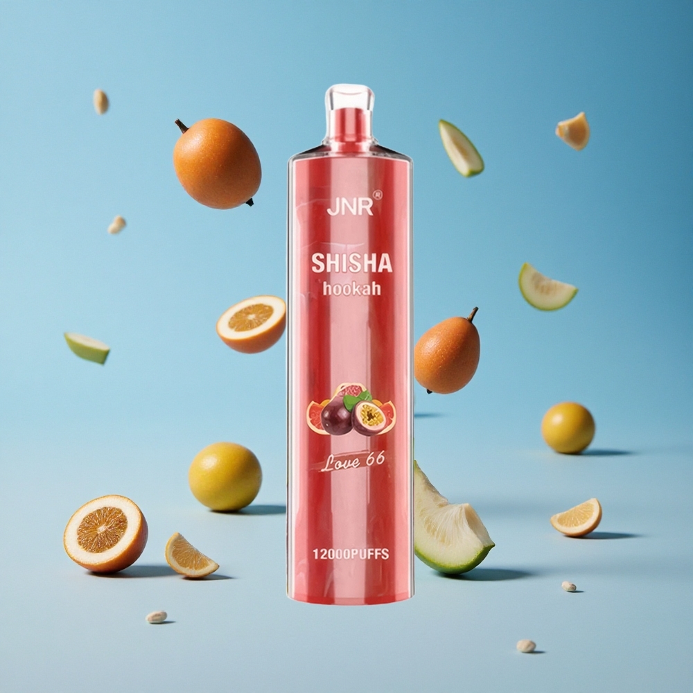 JNR Shisha Hookah 12000 Puffs سجائر إلكترونية بطارية 750 مللي أمبير سعة سائل 24 مل لوف 66