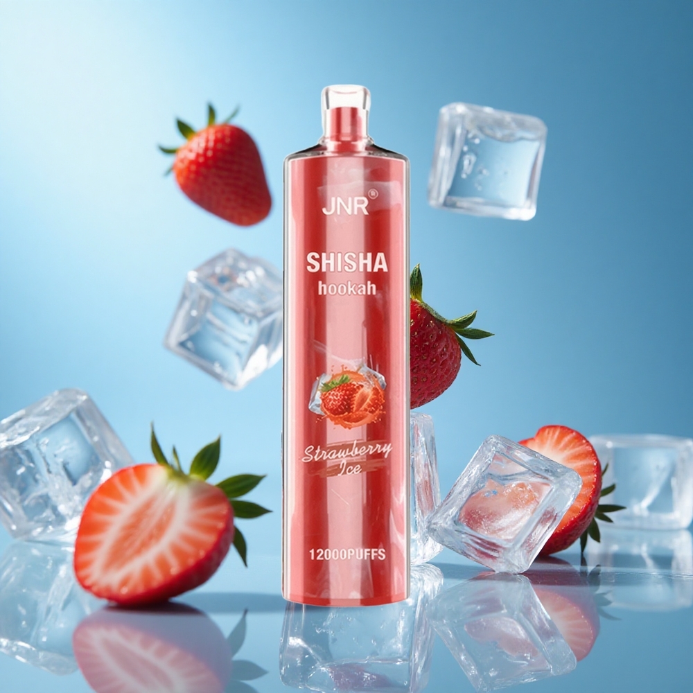 JNR Shisha Hookah 12000 Puffs فراولة آيس سعة بطارية 750mAh