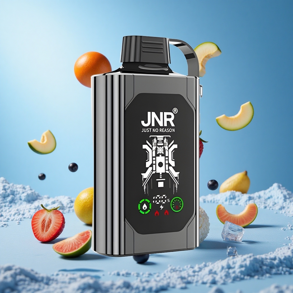 JNR Shisha Hookah Box 20500 Puffs سيجارة إلكترونية للاستخدام مرة واحدة توت مختلط مثلج بشاشة عالية الدقة و 20500 نفخة
