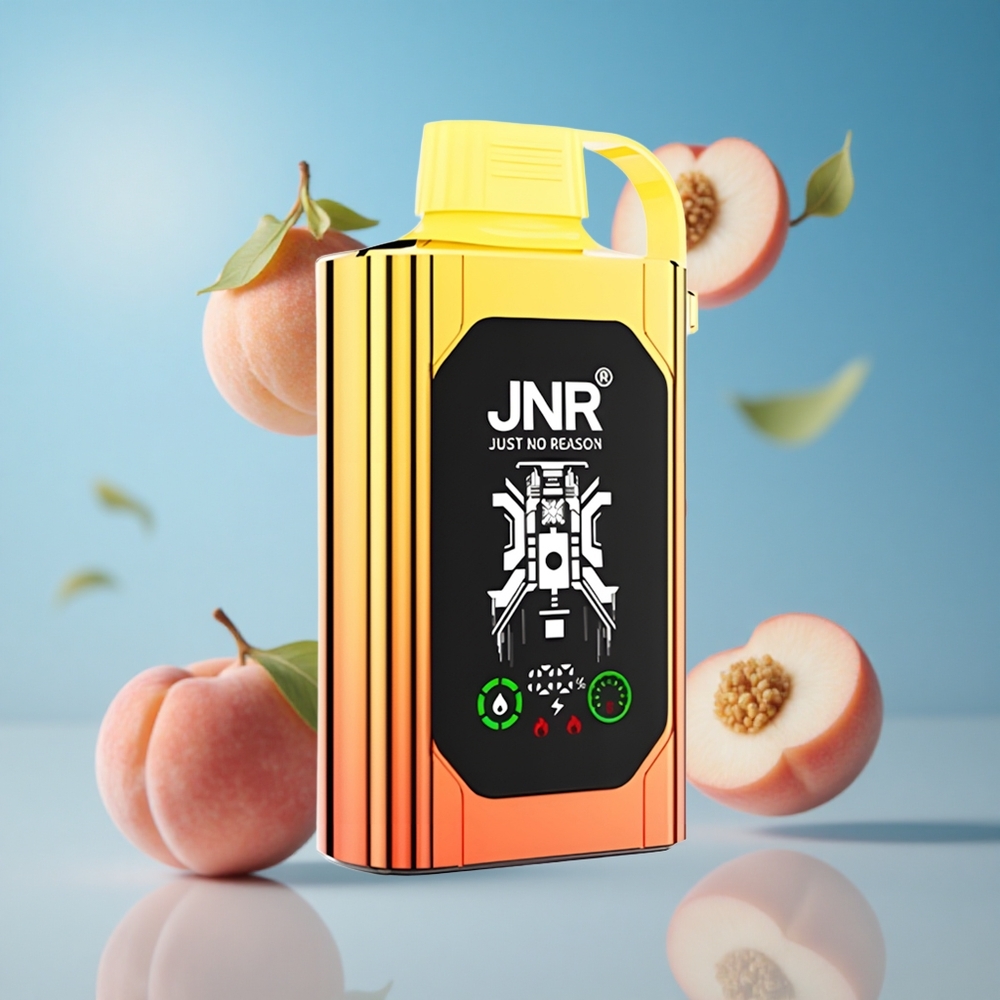 JNR Shisha Hookah Box 20500 Puffs بخوخ عصيري شاشة عالية الدقة ونوع-C شحن سريع