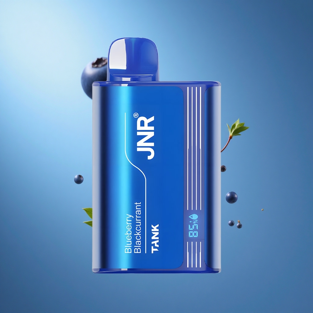 JNR Tank 10000 Puffs سجارة إلكترونية بطارية 650mAh ومقاس 54x33x100 توت أزرق وكشمش أسود