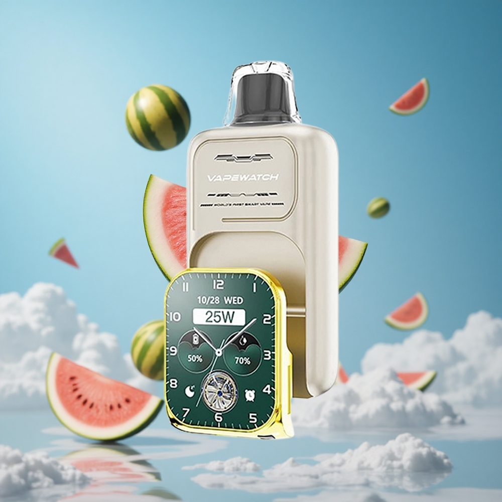 JNR Vape Watch 30000 Puffs سيجارة إلكترونية بطارية 1000 مللي أمبير وعصير 19 مل بنكهة البطيخ المثلج