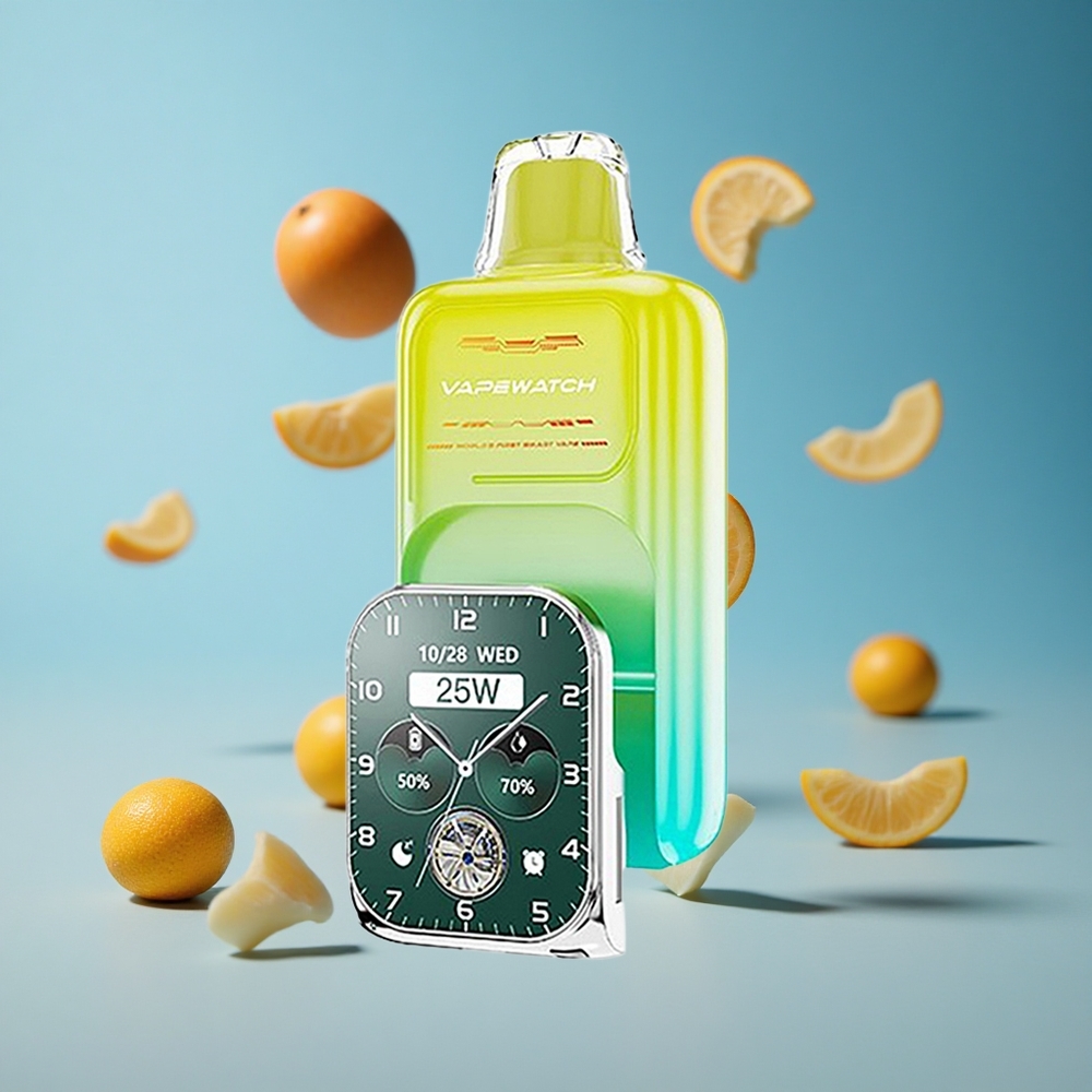 JNR Vape Watch 30000 Puffs برتقال مانجو سعة بطارية 1000 مللي أمبير وشاحن Type-C