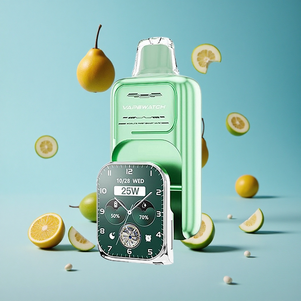 JNR Vape Watch 30000 Puffs نعناع ميامي سعة سائل 19مل وشحن Type-C سريع